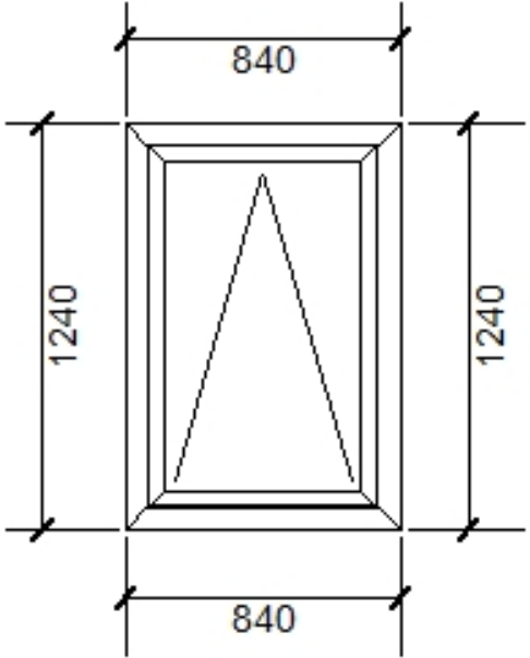 Used Thermal Plus Prefab IS Window Open Mid W0800 H1200